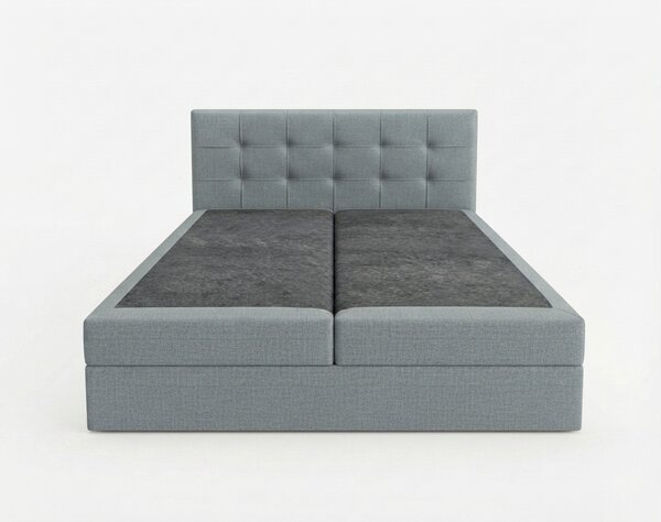 Obložena postelja boxspring DIRELIS TRINITY 140x200 cm siva Vzmetnica: Vzmetnica Bonell