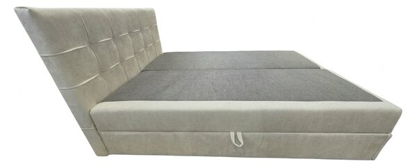 Oblazinjena postelja boxspring DIRELIS VIBE 140x200 cm krem barve Vzmetnica: Vzmetnica Bonell