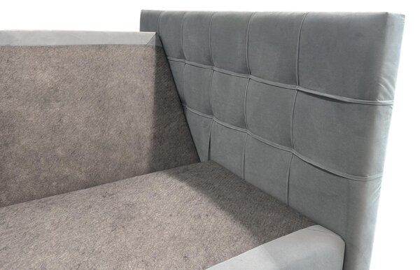 Obložena postelja boxspring DIRELIS TRINITY 140x200 cm siva Vzmetnica: Vzmetnica Bonell
