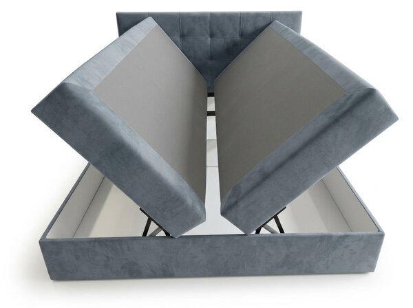 Obložena postelja boxspring DIRELIS TRINITY 140x200 cm siva Vzmetnica: Vzmetnica Bonell