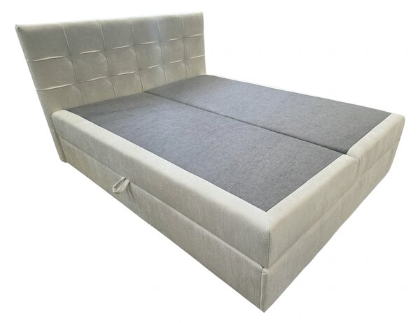 Oblazinjena postelja boxspring DIRELIS VIBE 140x200 cm krem barve Vzmetnica: Vzmetnica Bonell
