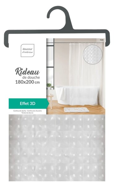 Zavesa za tuš 180x200 cm Cube – douceur d'intérieur
