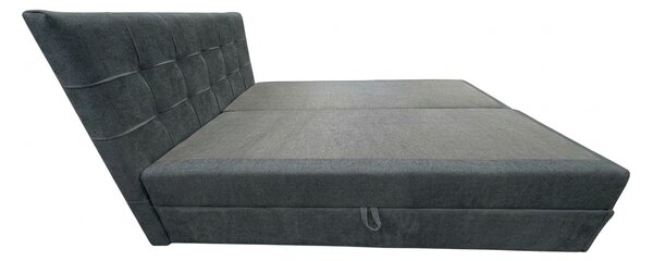 Oblazinjena postelja boxspring DIRELIS VIBE 140x200 cm temno siva Vzmetnica: Vzmetnica Bonell