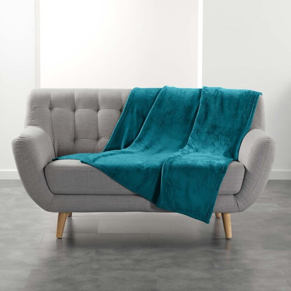 Modra odeja iz mikroflanele 125x150 cm Flanou – douceur d'intérieur