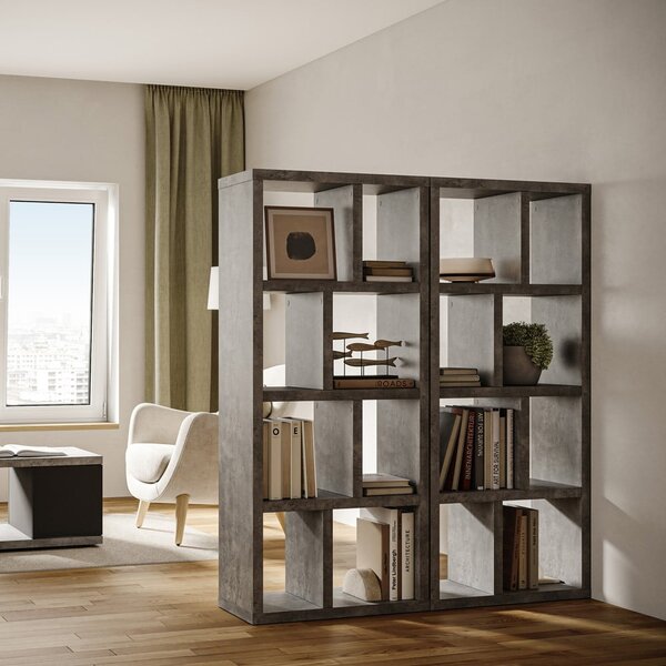 Siv regal v betonskem dekorju 70x159 cm Berlin – TemaHome