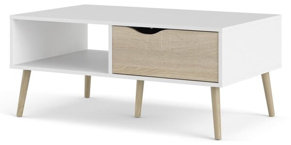 Bela kavna mizica Tvilum Oslo, 99 x 60 cm