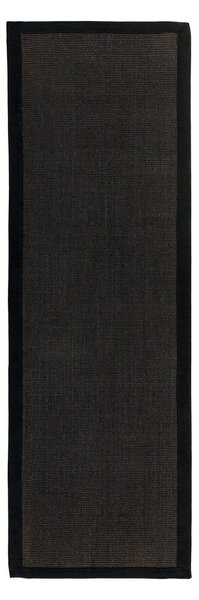 Črn tekač 240x68 cm Sisal - Asiatic Carpets