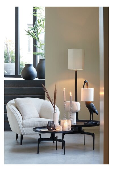 Črne okrogle mizice v kompletu 2 ks ø 75 cm Tobias – Light & Living