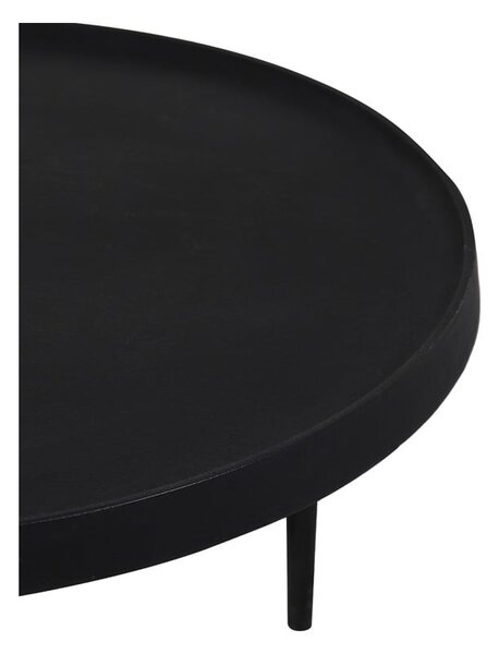 Črne okrogle mizice v kompletu 2 ks ø 75 cm Tobias – Light & Living