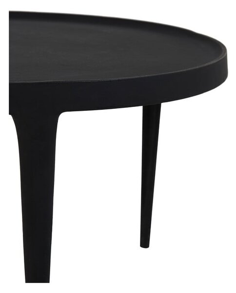 Črne okrogle mizice v kompletu 2 ks ø 75 cm Tobias – Light & Living