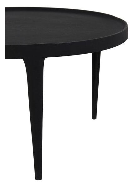 Črne okrogle mizice v kompletu 2 ks ø 75 cm Tobias – Light & Living