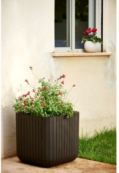 Plastičen cvetlični lonec Cube – Keter