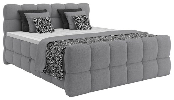 Premium Living Postelja Boxspring Brisbane, Siva, 120x200