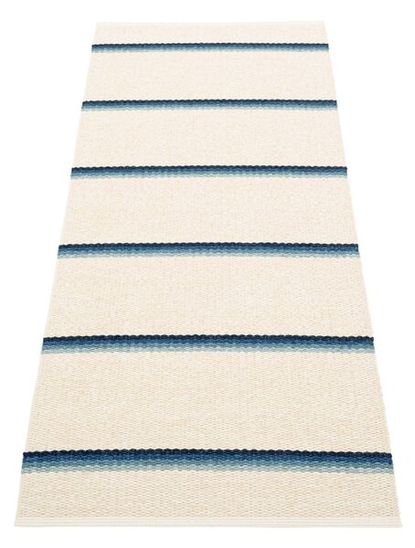 Moder/kremno bel zunanji in notranji tekač 70x180 cm Olle Blue Vanilla – Pappelina