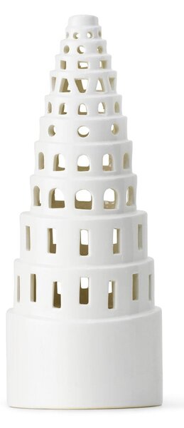 Beli keramični božični svečnik Kähler Design Lighthouse, ø 9 cm