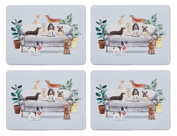 Pogrinjek iz plute 4 kos 21,5x29 cm Curious Dogs - Cooksmart ®