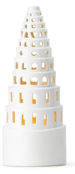 Beli keramični božični svečnik Kähler Design Lighthouse, ø 9 cm