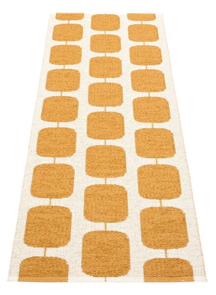 Oker rumen/kremno bel zunanji in notranji tekač 70x200 cm Sten Ochre – Pappelina