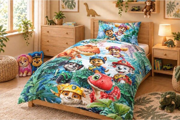 MLADINSKA POSTELJNINA Paw Patrol Movie 140/200 cm renforcé barve bezga