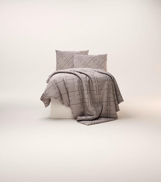 POSTELJNINA 140/200 cm saten rjavosiva