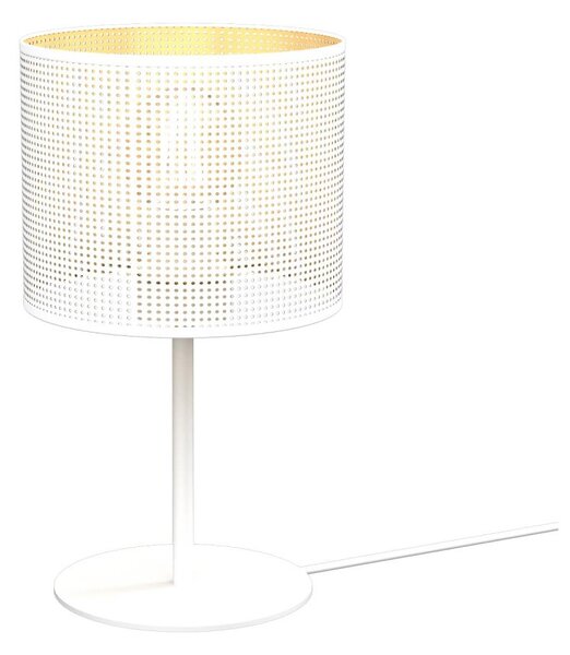 Namizna svetilka LOFT SHADE 1xE27/60W/230V pr. 18 cm bela/zlata