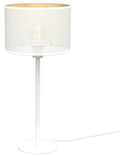 Namizna svetilka LOFT SHADE 1xE27/60W/230V pr. 25 cm bela/zlata