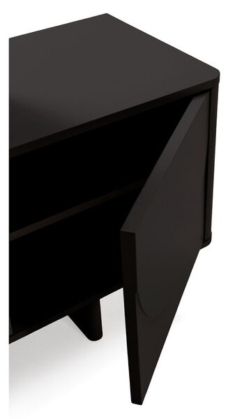 Črna TV omarica 180x55x40 cm Solei – MOME
