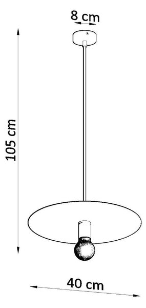 Črna viseča svetilka ø 40 cm Livago – Nice Lamps