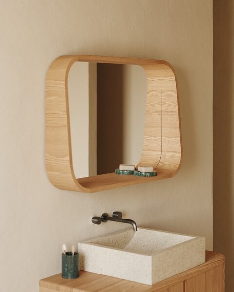 Stensko ogledalo 90x60 cm Salaya – Kave Home
