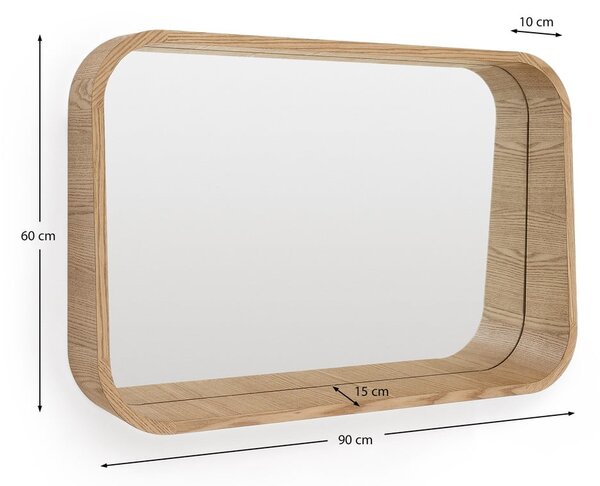 Stensko ogledalo 90x60 cm Salaya – Kave Home