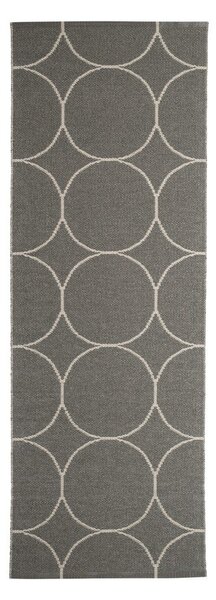 Temno siv zunanji in notranji tekač 70x200 cm Boo Charcoal Linen – Pappelina