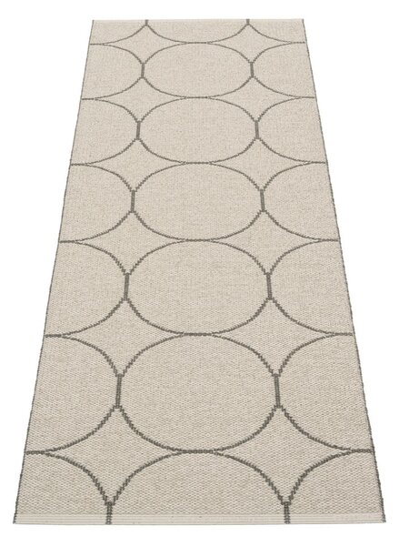 Temno siv zunanji in notranji tekač 70x200 cm Boo Charcoal Linen – Pappelina