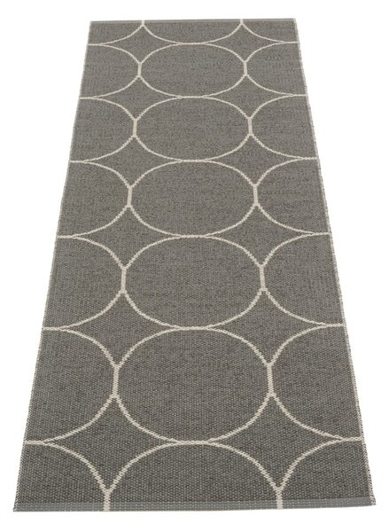 Temno siv zunanji in notranji tekač 70x200 cm Boo Charcoal Linen – Pappelina