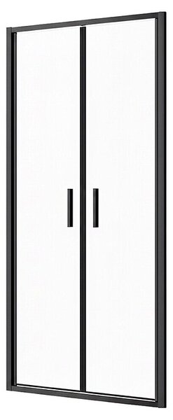 Sanotechnik Nihajna tuš vrata Slim Line (90 x 200 cm, Črna, Debelina stekla: 6 mm)