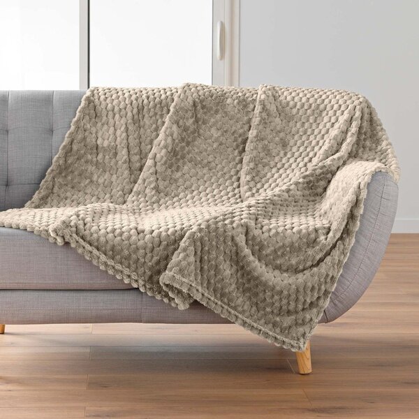 Sivorjava odeja iz mikroflanele 125x150 cm Mini Frosty – douceur d'intérieur