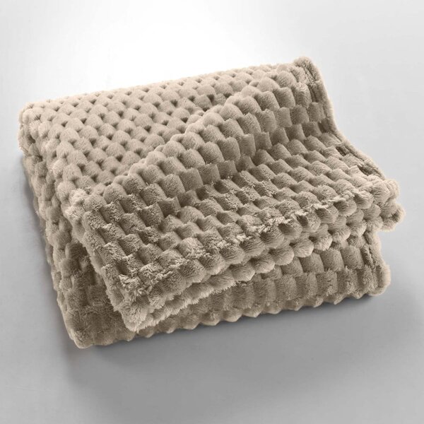 Sivorjava odeja iz mikroflanele 125x150 cm Mini Frosty – douceur d'intérieur