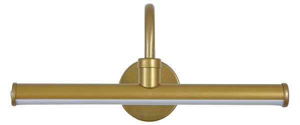 Searchlight LED-akumulatorska stenska svetilka Vigo, zlata barva, širina 30 cm, kovina, zatemnjen, Zlata / medeninasta, Dnevna soba / jedilnica, Kovina