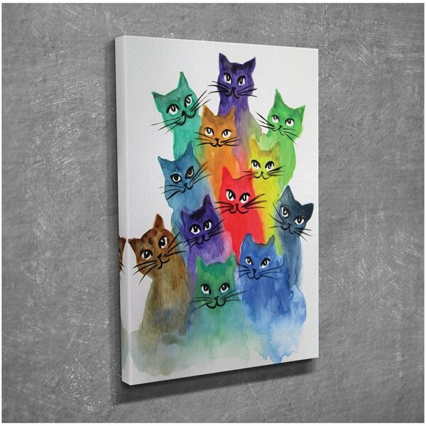 Slika na platnu Happy cats, 30 x 40 cm