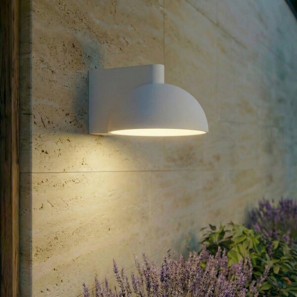 Lucande LED-stenna svetilka za zunanjo uporabo Velira, svetlo siva, kovina, IP54, Siva, Kovina, Sodobni