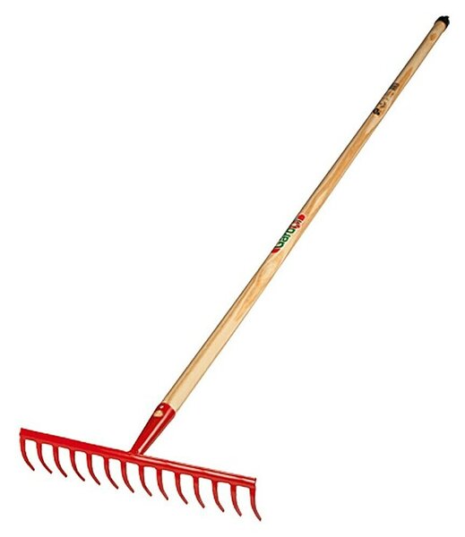 Gardol Vrtne grablje (Delovna širina: 35 cm, Število zob: 14, Dolgi ročaj)