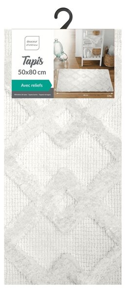 Kremno bela kopalniška preproga 50x80 cm Otis – douceur d'intérieur