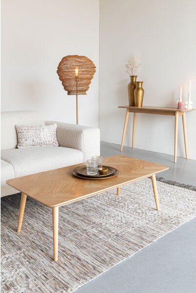 Mizica z mizno ploščo v hrastovem dekorju v naravni barvi 60x120 cm Fabio – White Label