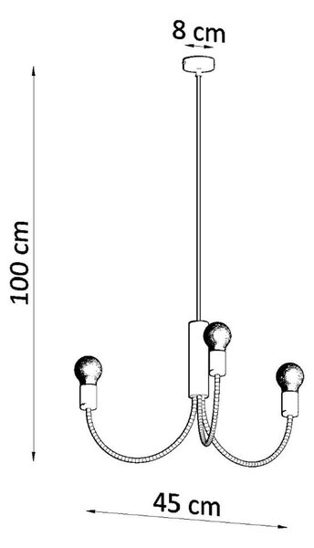 Črna viseča svetilka ø 45 cm Karim – Nice Lamps