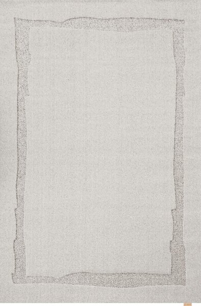 Svetlo siva volnena preproga 133x190 cm Morphic Rocca – Agnella