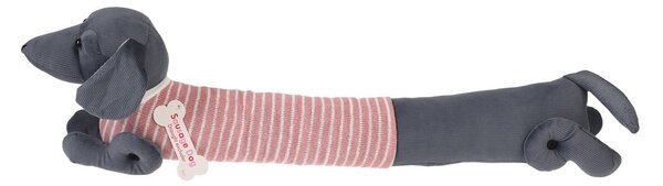Rožnato-siva zaščita za vrata proti prepihu 17x76 cm Sausage Dog – Rex London