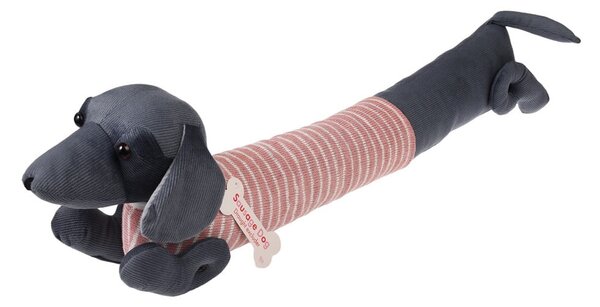 Rožnato-siva zaščita za vrata proti prepihu 17x76 cm Sausage Dog – Rex London