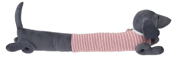 Rožnato-siva zaščita za vrata proti prepihu 17x76 cm Sausage Dog – Rex London