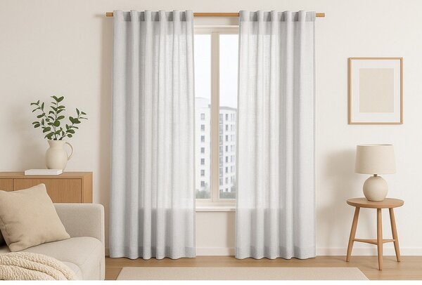 Bela zavesa 140x250 cm Valeta – Restilo