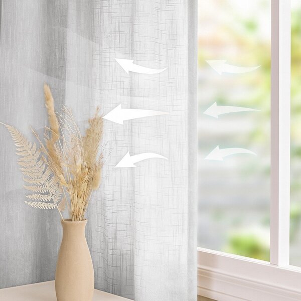 Bela zavesa 140x250 cm Valeta – Restilo
