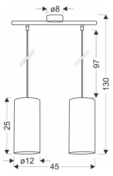 Svetlo rjava viseča svetilka ø 12 cm Ballo – Candellux Lighting